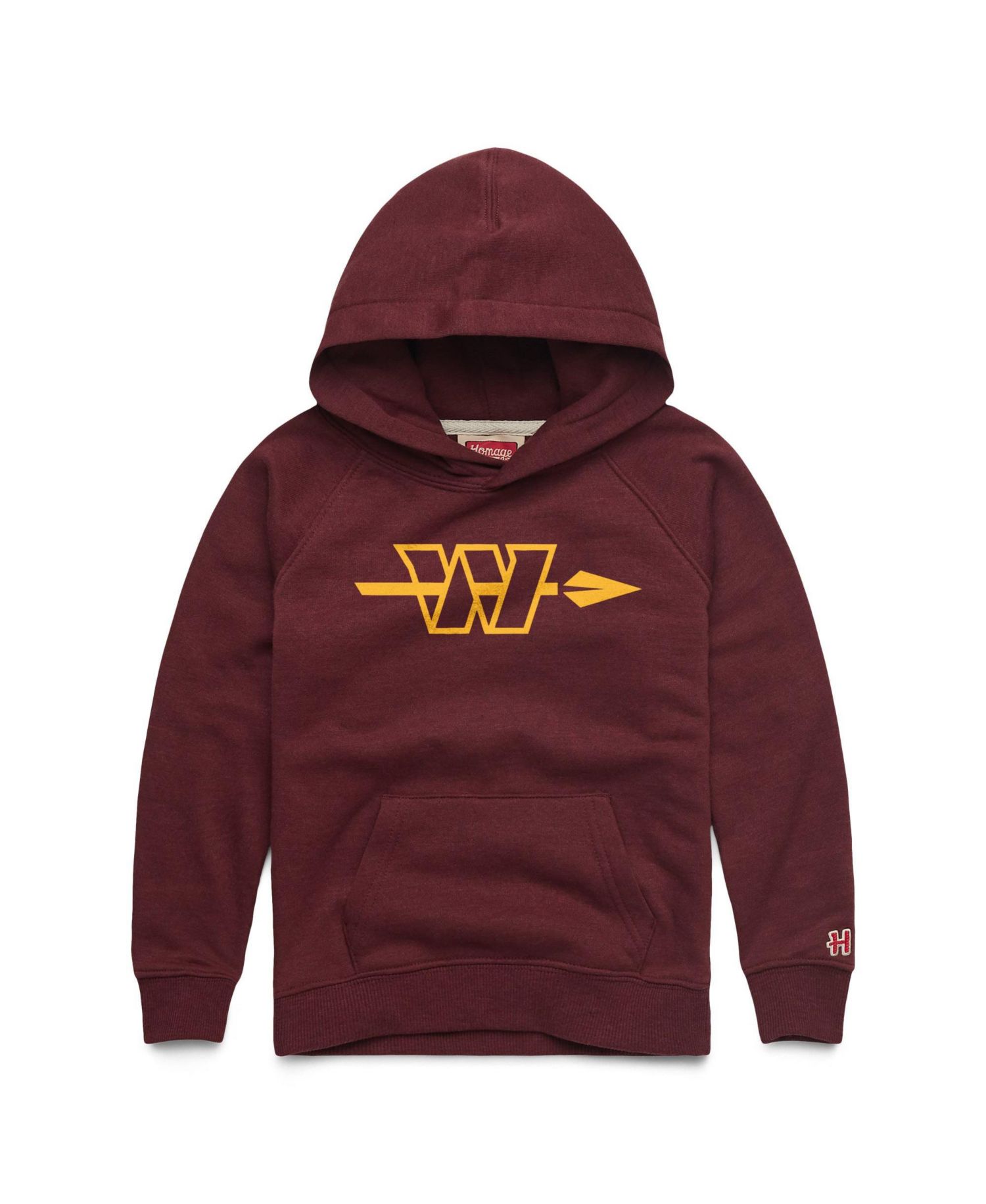 Big Boys and Girls Burgundy Washington Commanders Alternate Logo Tri-Blend Hoodie