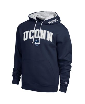 Men's Navy UConn Huskies Arch Tackle Twill Hoodie