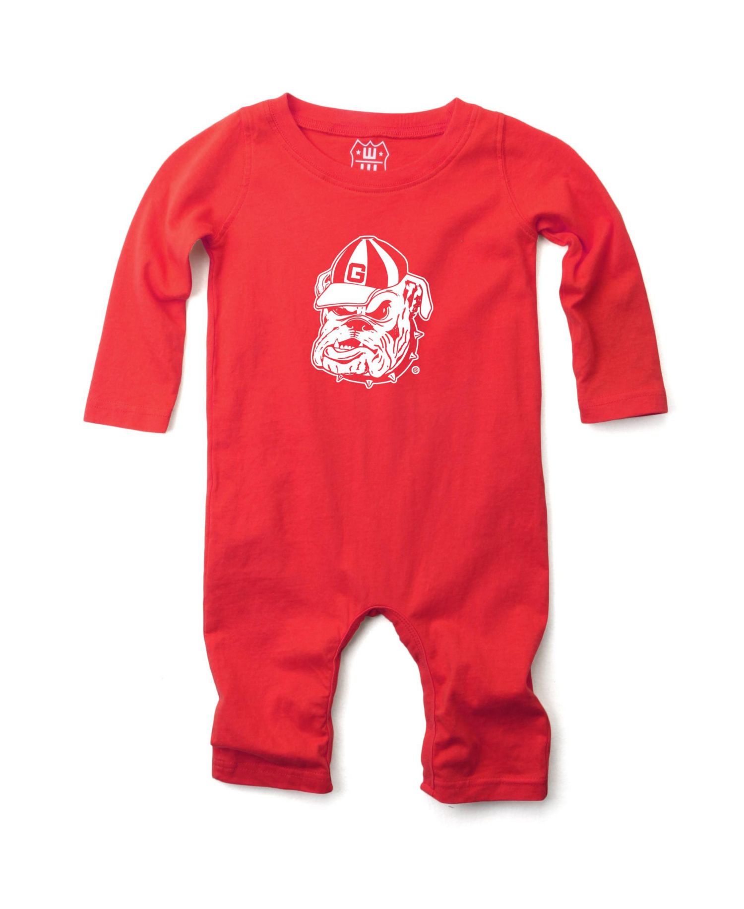 Baby Boys and Girls Red Georgia Bulldogs Long Sleeve Romper