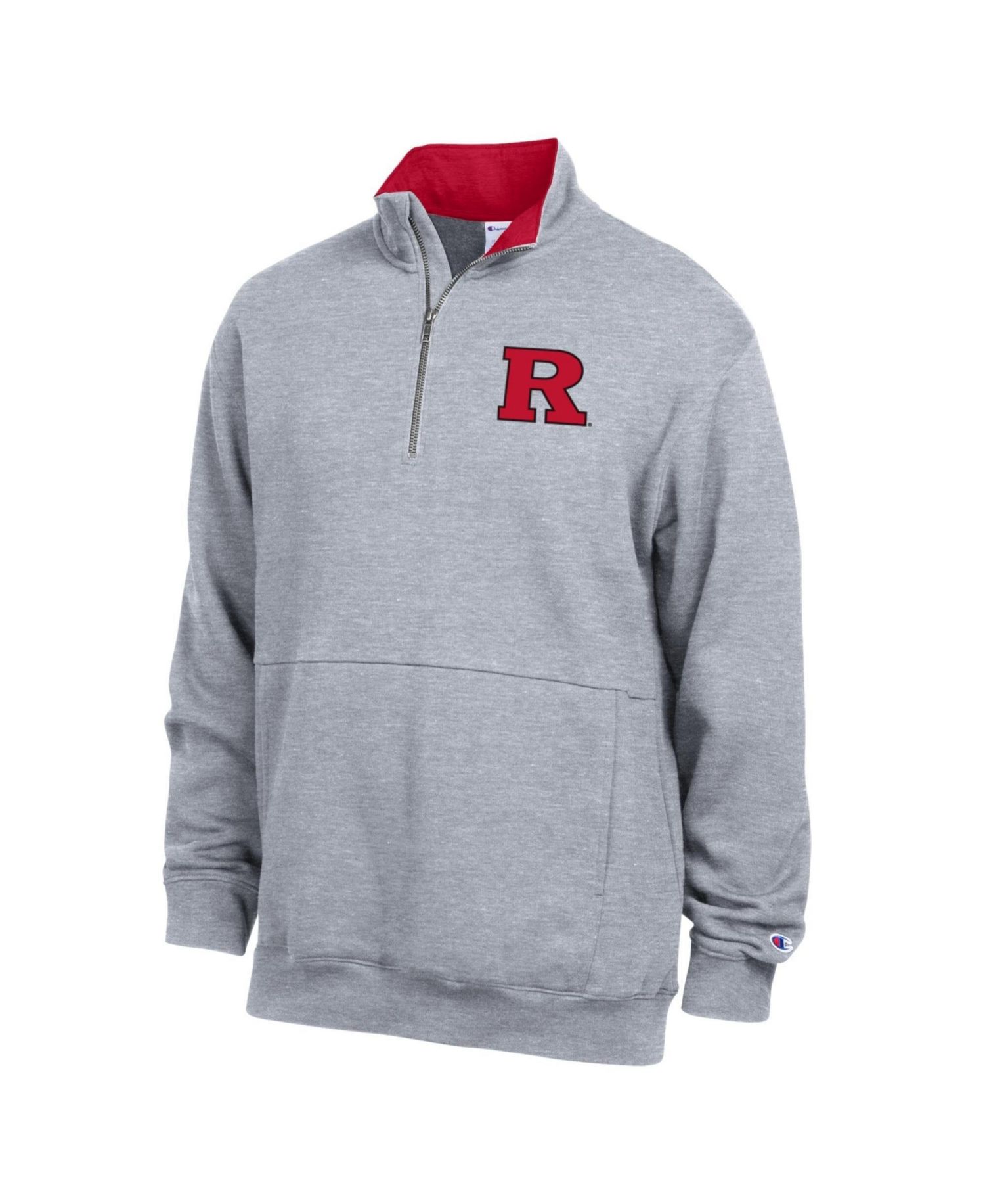 Men's Heather Gray Rutgers Scarlet Knights Fleece Quarter-Zip Pullover