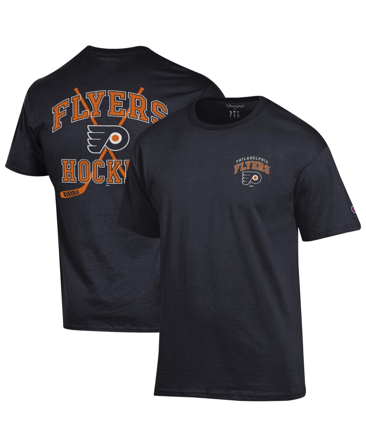 Champion Men's Black Philadelphia Flyers Stick With It Jersey T-Shirt