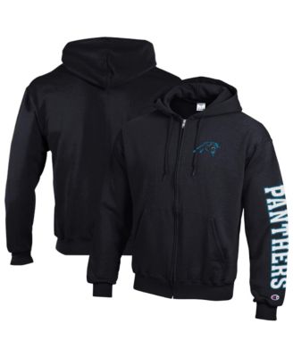Men's  Black Carolina Panthers Powerblend Fleece Full-Zip Hoodie