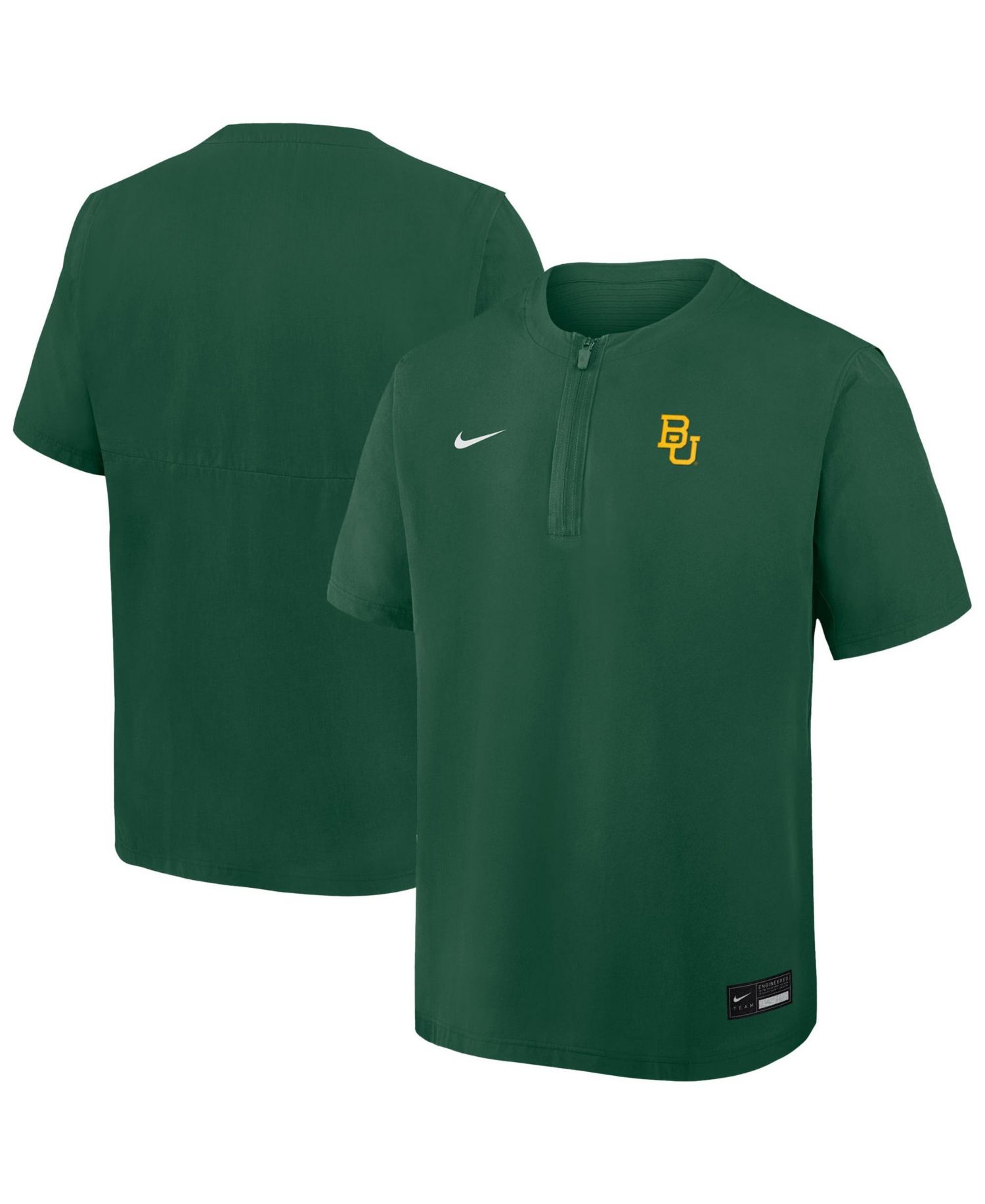 Men's Green Baylor Bears Dri-FIT Quarter-Zip Windshirt