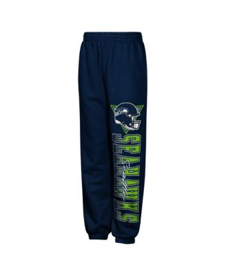 Big Boys and Girls College Navy Seattle Seahawks Run & Gun Sweatpants