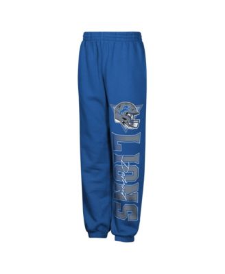 Big Boys and Girls Blue Detroit Lions Run & Gun Sweatpants