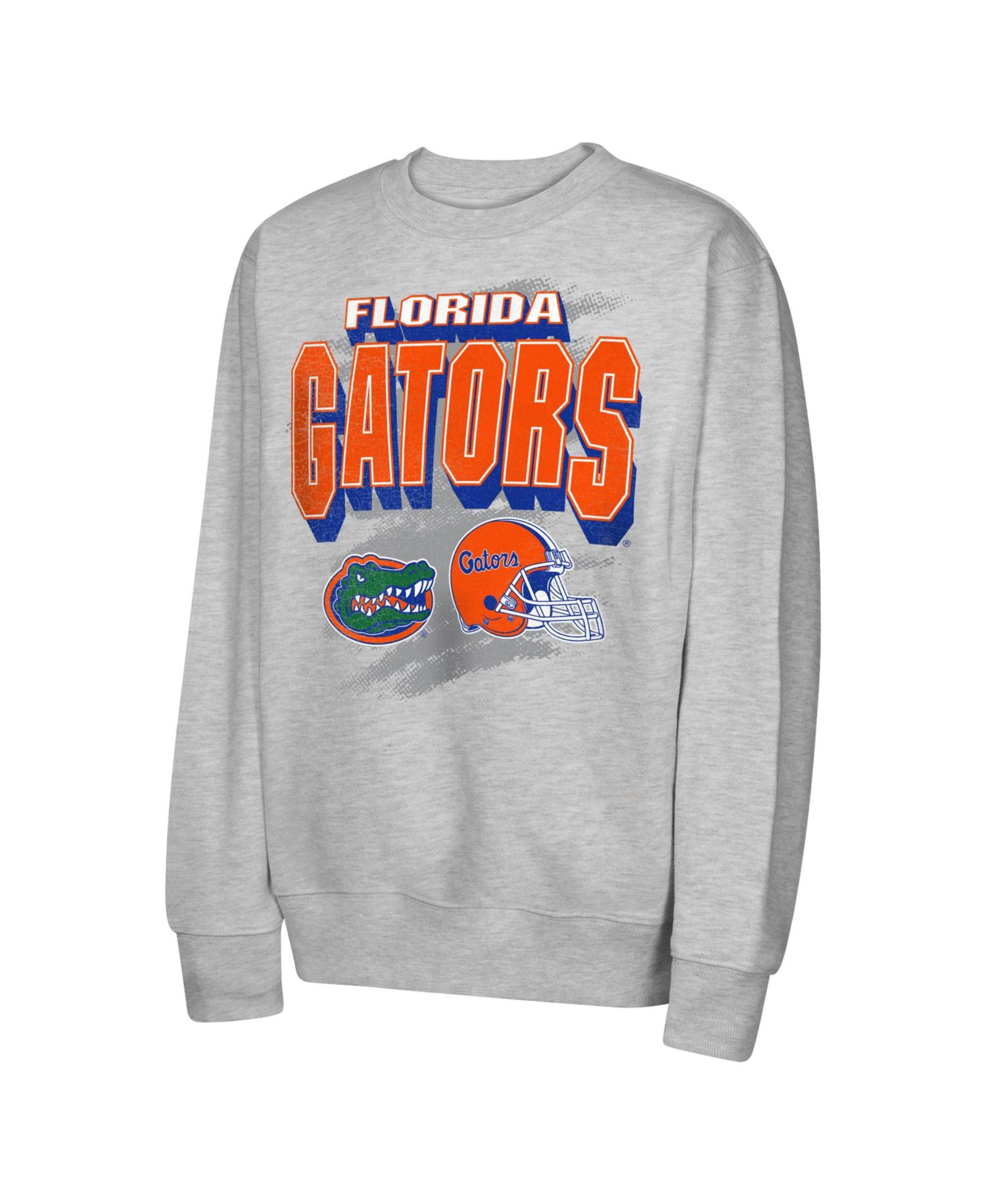Big Boys and Girls Heather Gray Florida Gators Wild Card Fleece Sweatshirt