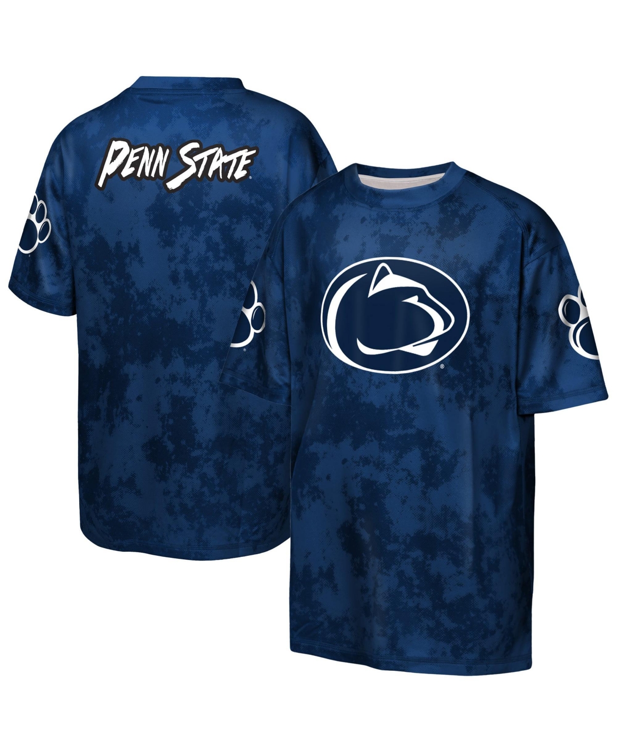 Outerstuff Big Boys' and Girls' Navy Penn State Nittany Lions Off-Side Sublimated T-Shirt - Navy