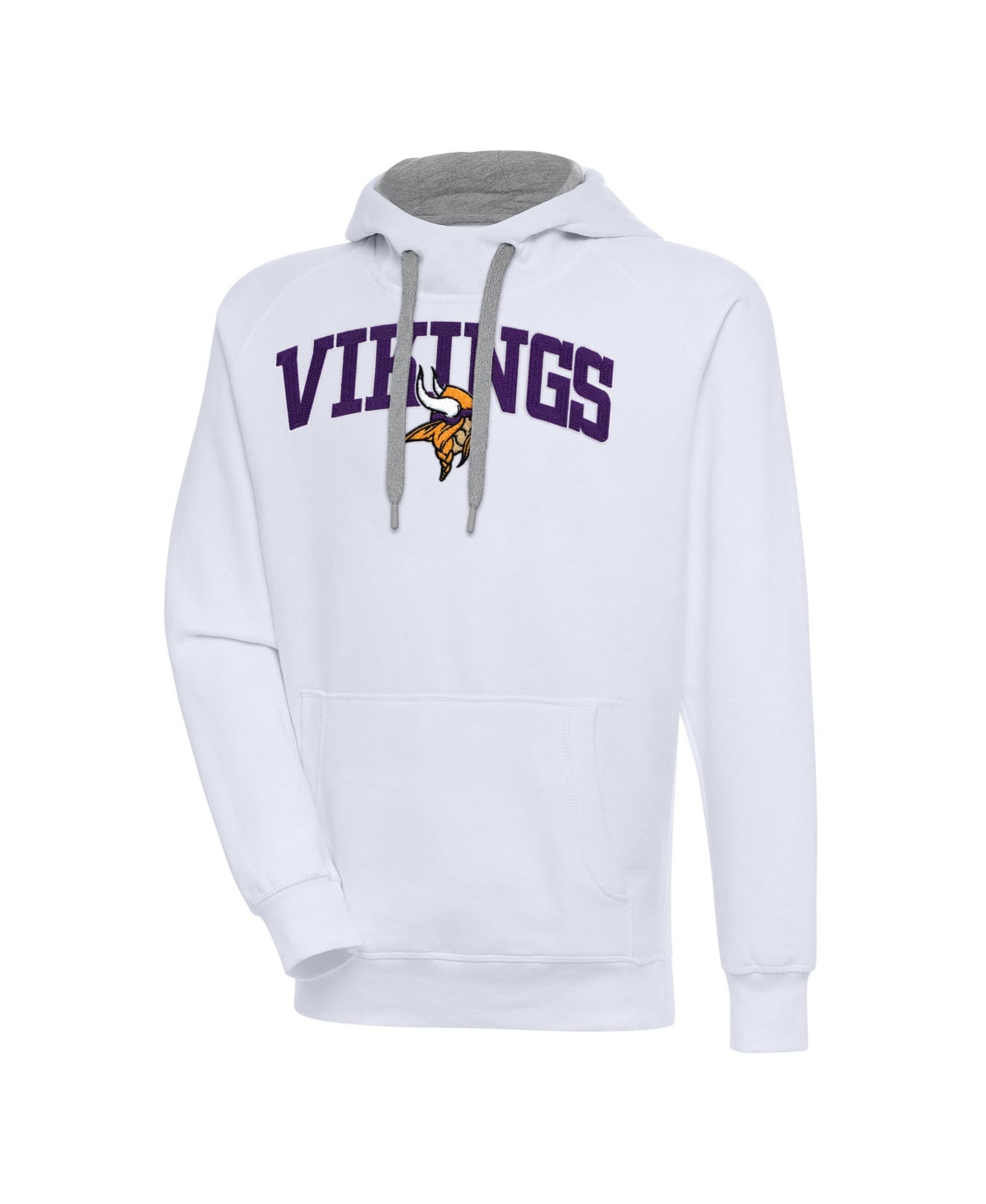 Men's Antigua White Minnesota Vikings Victory Pullover Hoodie - White