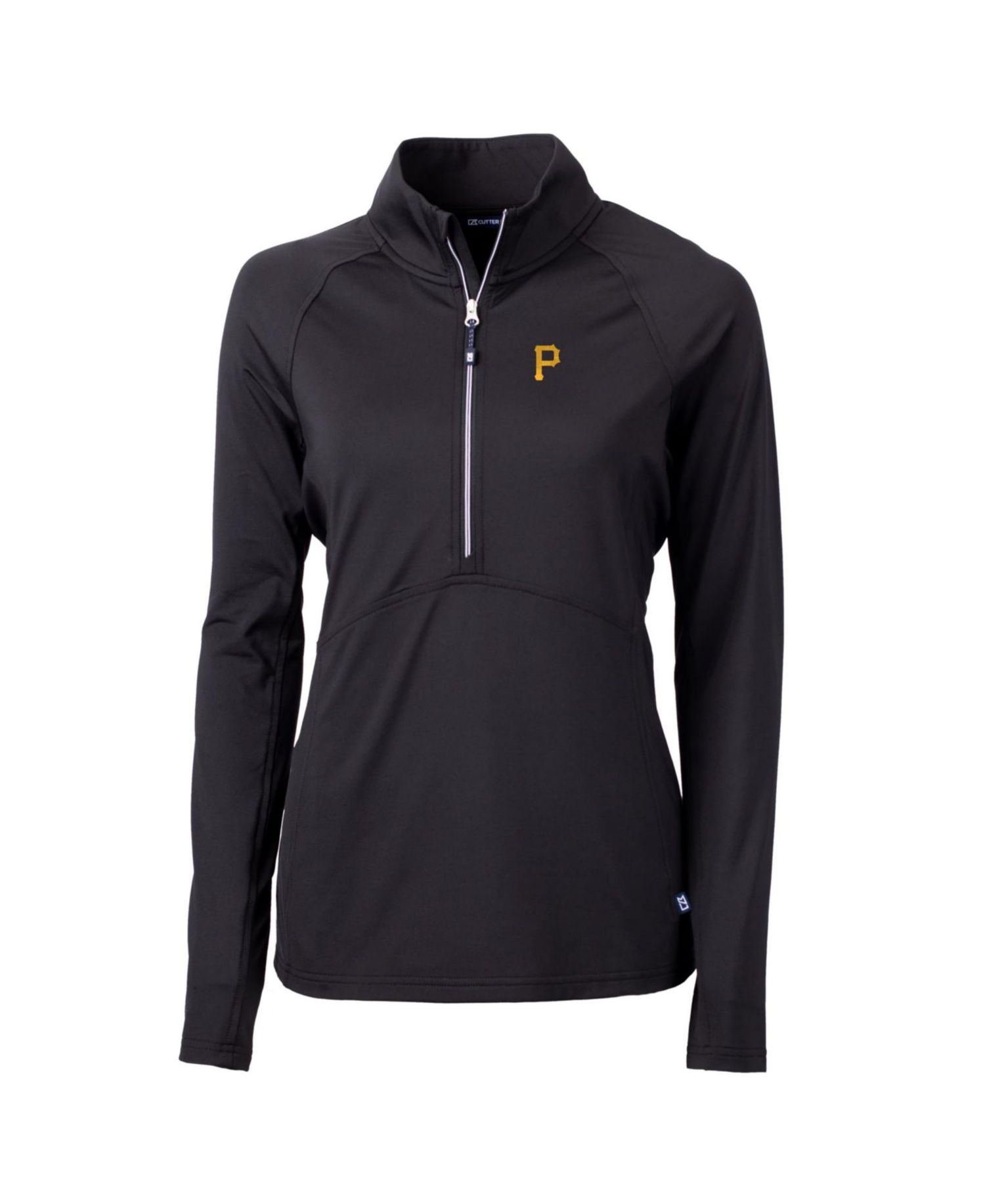Women's Black Pittsburgh Pirates Adapt Eco Knit Stretch Half-Zip Pullover Top