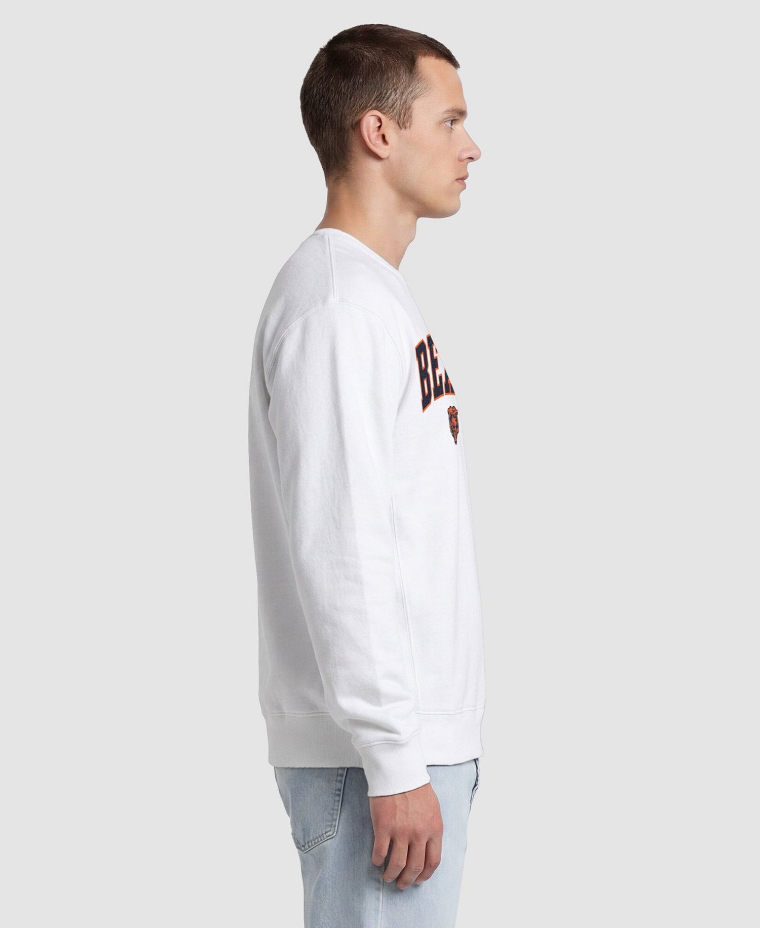 Men's White Chicago Bears Contrast Lined Sweatshirt