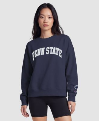 Women's Navy Penn State Nittany Lions Fleece Crew Sweatshirt