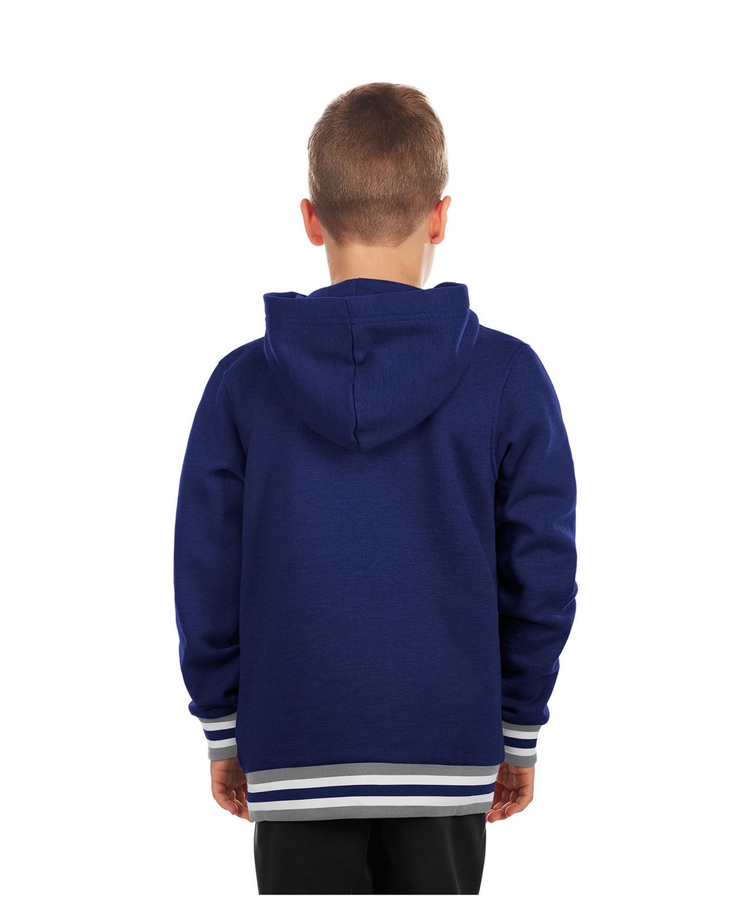 Big Boys and Girls Royal Los Angeles Dodgers Knit Trim Pullover Hoodie