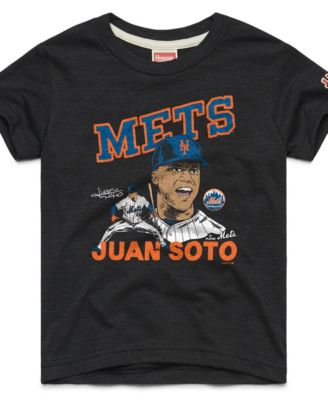 Big Boys and Girls Juan Soto Charcoal New York Mets Player Graphic Tri-Blend T-Shirt
