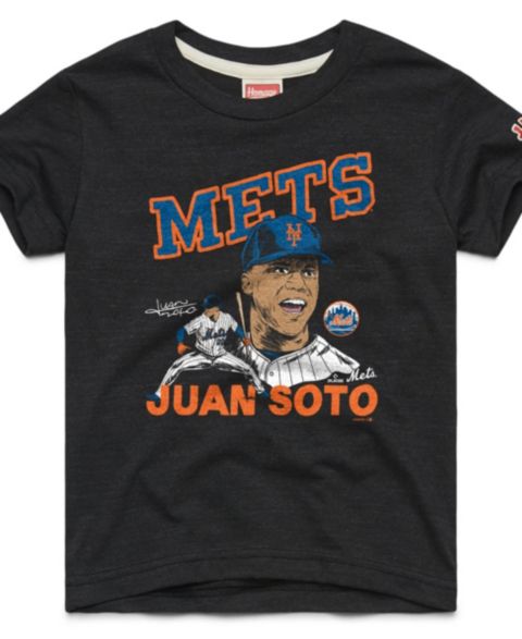 Детская футболка Homage Juan Soto Charcoal New York Mets Player Graphic Tri-Blend
