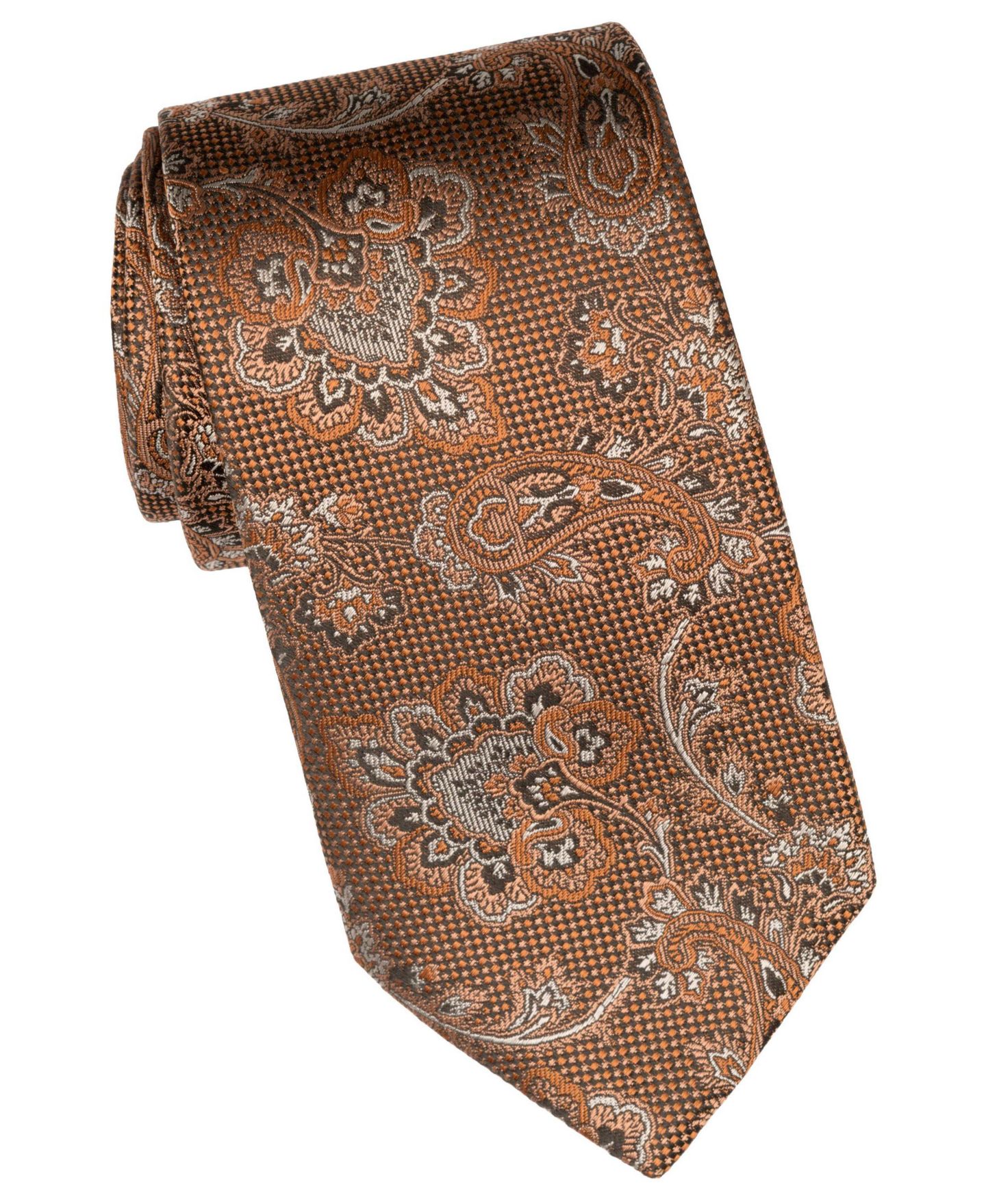 Мужские галстуки Elizabetta Montello - Silk Jacquard Tie for Men, цвет: Лососевый — фото 5