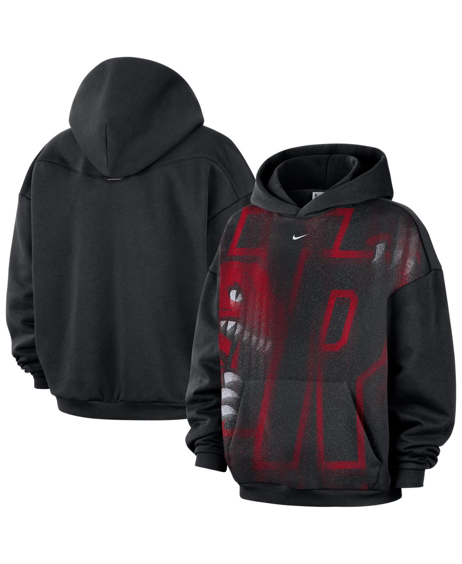 Men's Black Toronto Raptors 2026 Standard Issue Practice Icon Fleece Pullover Hoodie