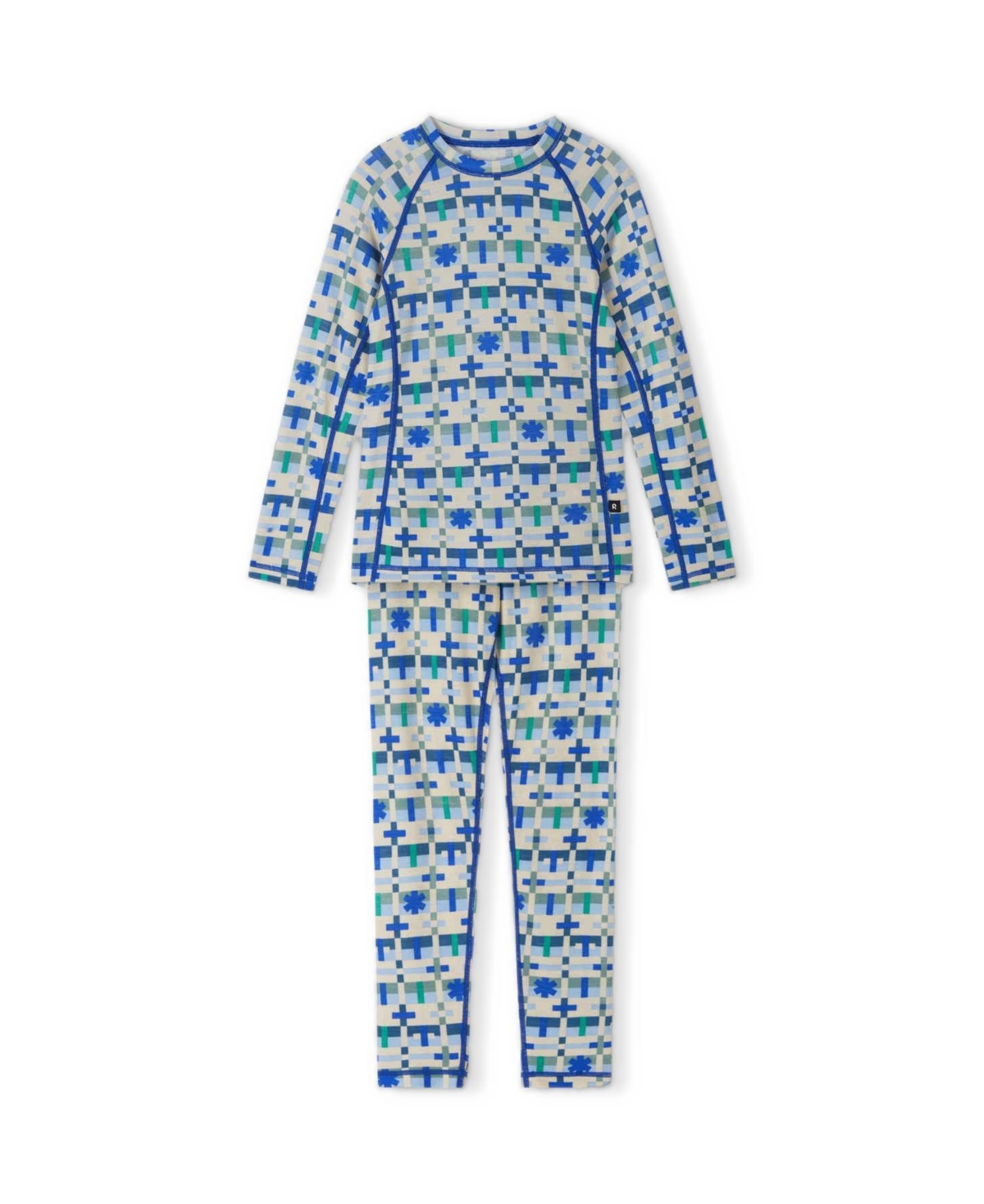 Reima Toddler Boys' and Girls' 2T-5T Taitoa Merino Wool-Blend Long-Sleeve Thermal Top Pants, 2-Piece Set