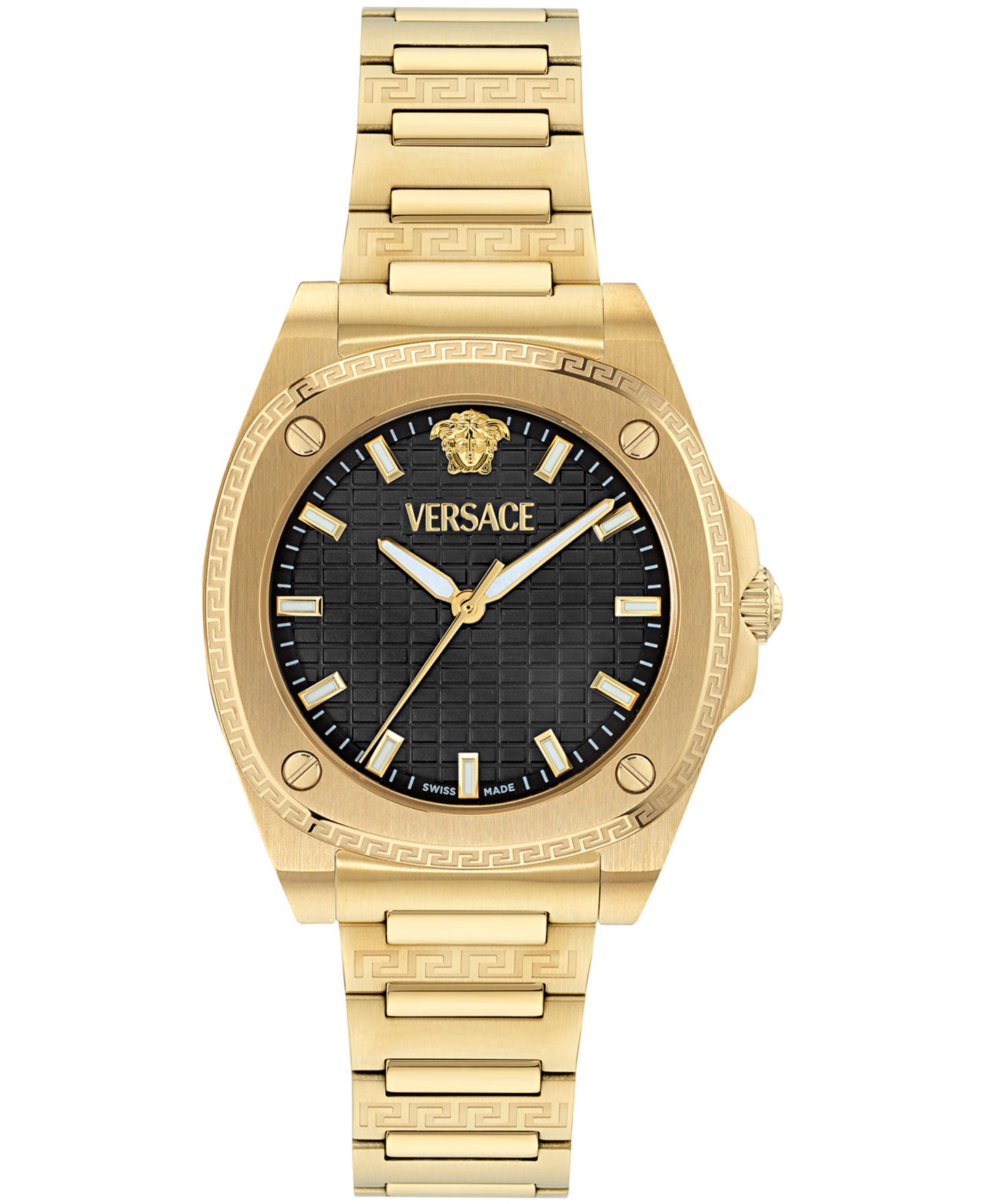 Женские часы Versace Greca Pulse IP Yellow Gold Bracelet Watch, 36mm — фото 1