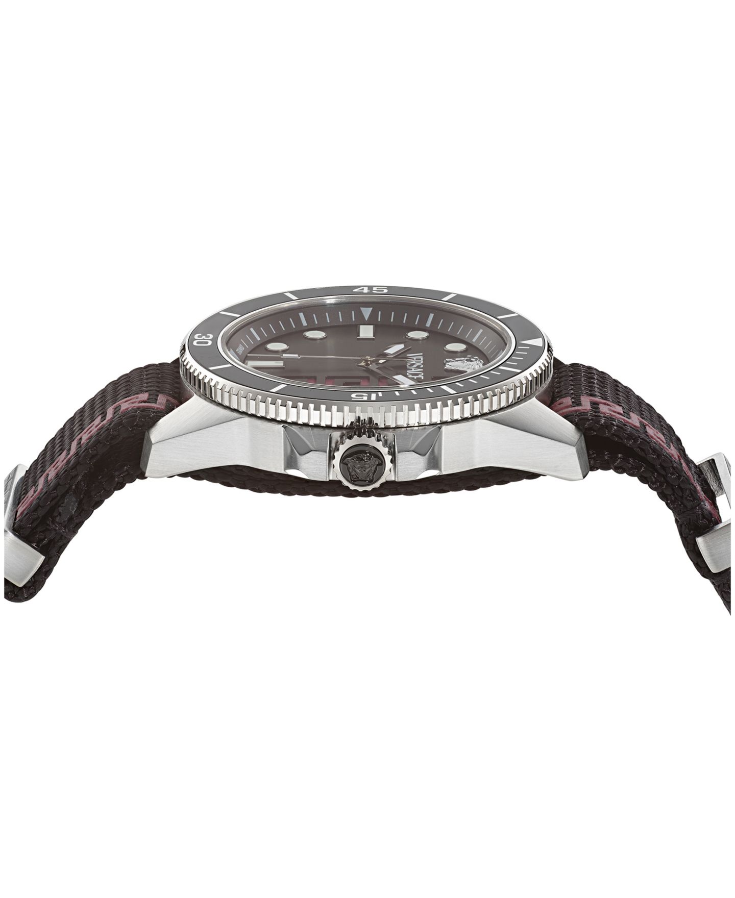 Мужские часы Versace Greca Force Black Matte Silver Stainless Steel Watch, 42mm — фото 2