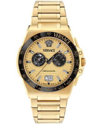 Men's Greca Reaction IP Yellow Gold Bracelet Watch, 43mm