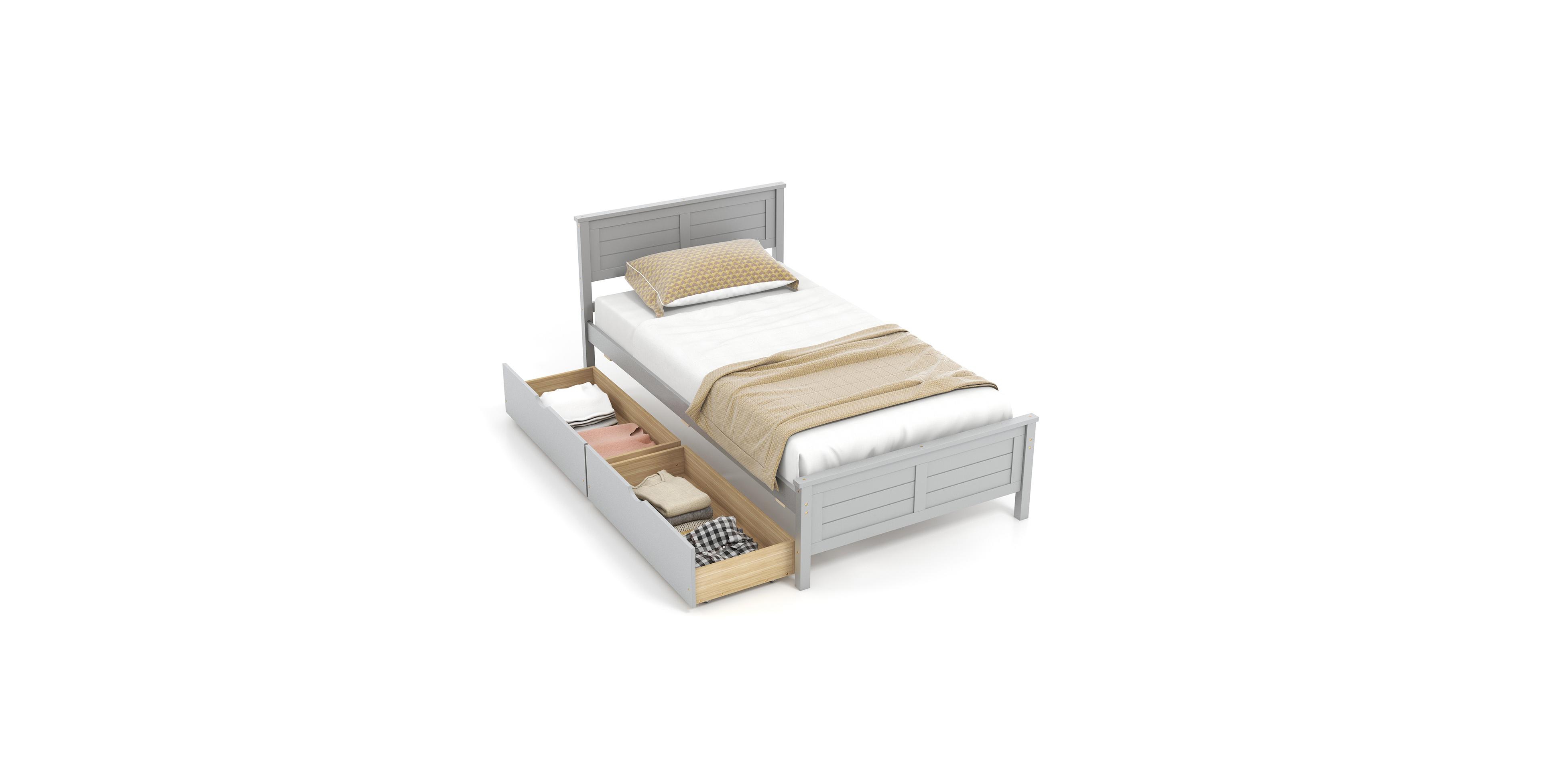 Mecale Twin Bed Frame with Storage
