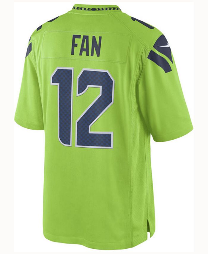 12th Fan Seattle Seahawks Nike Youth Game Jersey - Neon Green
