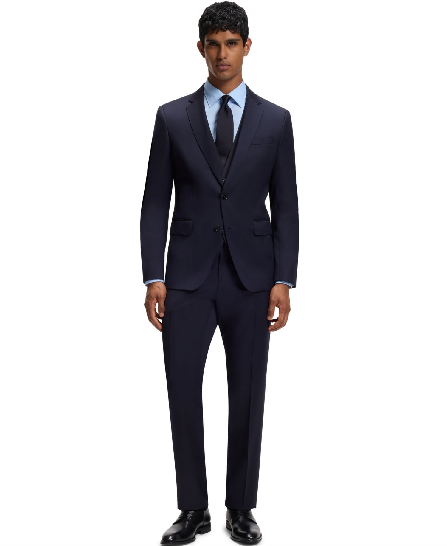 Men's Virgin-Wool Serge Slim-Fit Vest