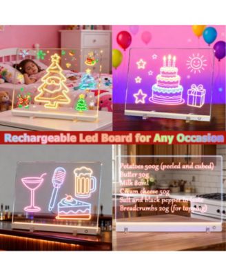 Neon Rechargeable LED Drawing Board
