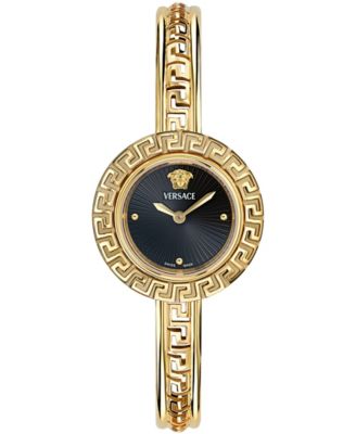 Women's Greca Pendant IP Yellow Gold Bracelet Watch, 28mm