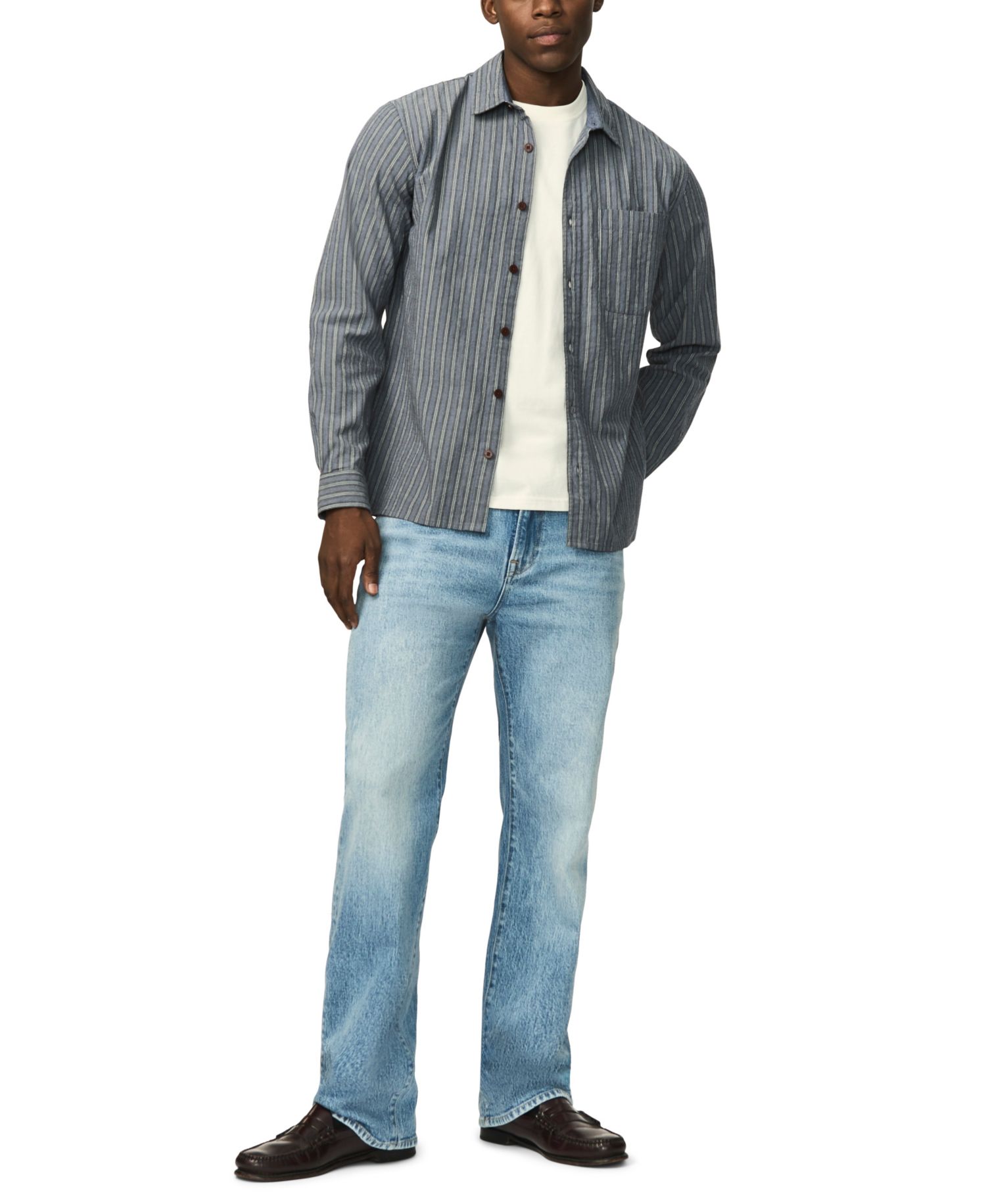Men's Satoshi Long-Sleeve Striped Regular-Fit Shirt