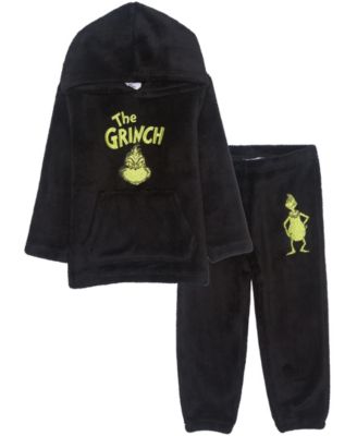 Toddler Boys' 12M-5T Grinch Smirk Long-Sleeve Hoodie and Pants, 2-Piece Set