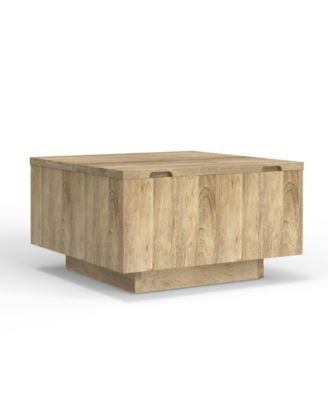 Lockhart 30" Mango Wood Square Storage Coffee Table