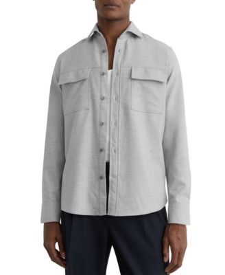 Men's Chamber Regular Fit Brushed Twin-Pocket Overshirt