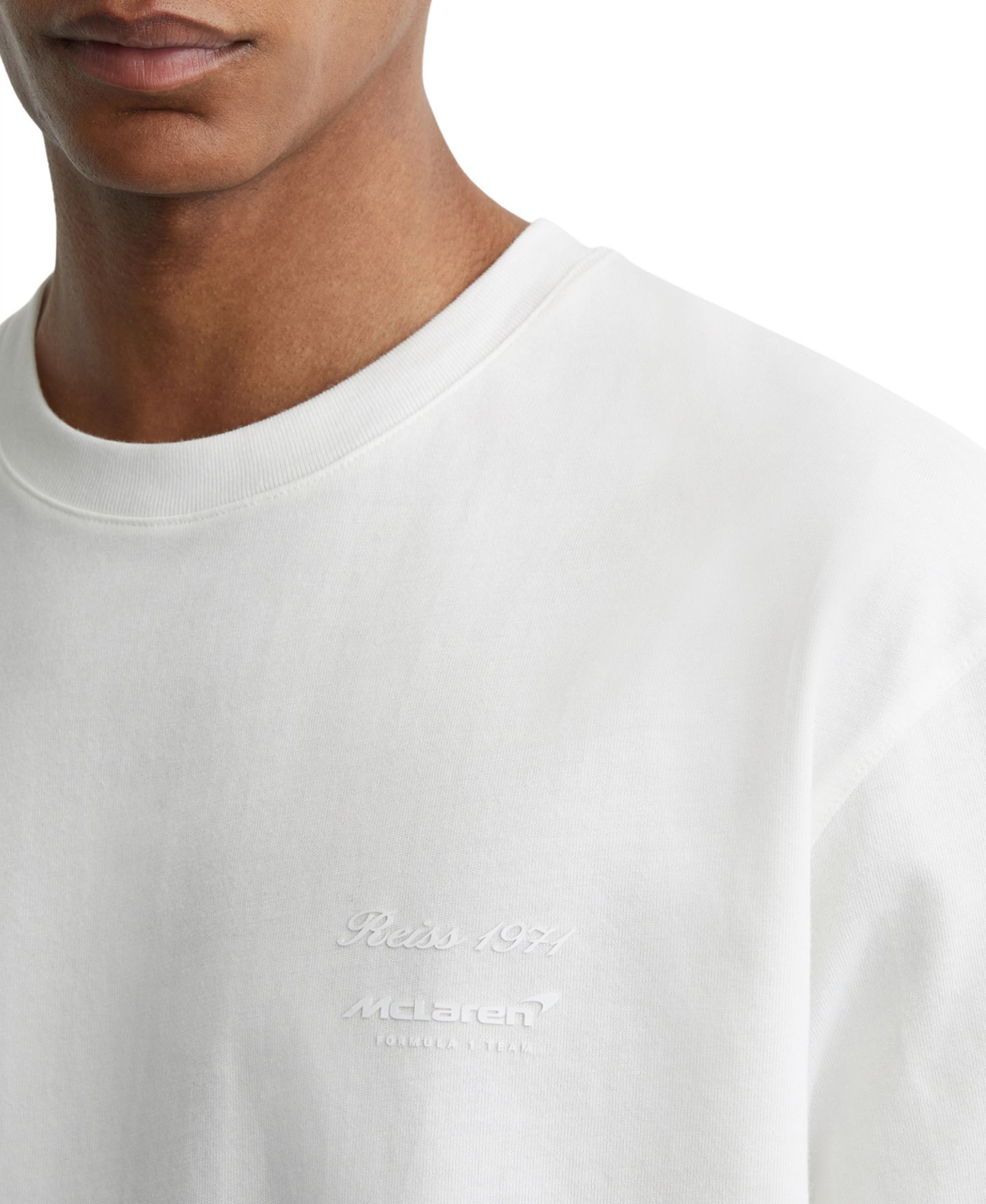 Мужская футболка REISS Stirling McLaren Racing Relaxed-Fit, цвет: Белый — фото 5