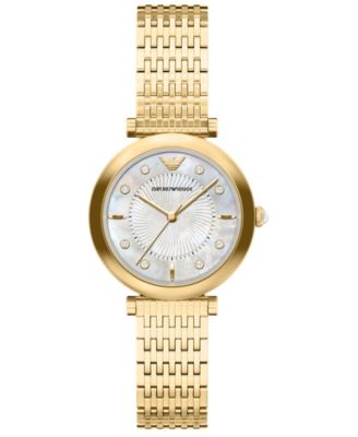 Women's Three-Hand Archelia Mother-of-Pearl Gold-Tone Stainless Steel Watch 32mm