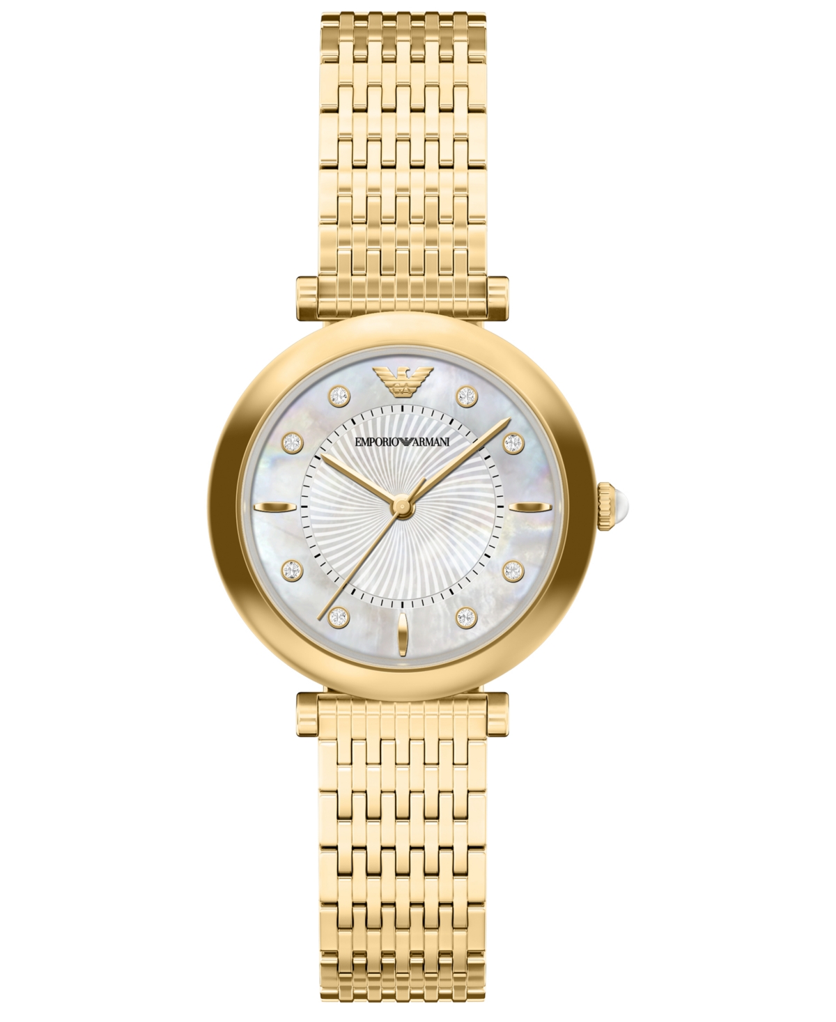 Emporio Armani Women's Three-Hand Archelia Mother-of-Pearl Gold-Tone Stainless Steel Watch 32mm - Gold-tone