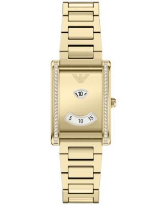 Women's Quartz Two-Hand Gold-Tone Stainless Steel Bracelet Watch 23mm