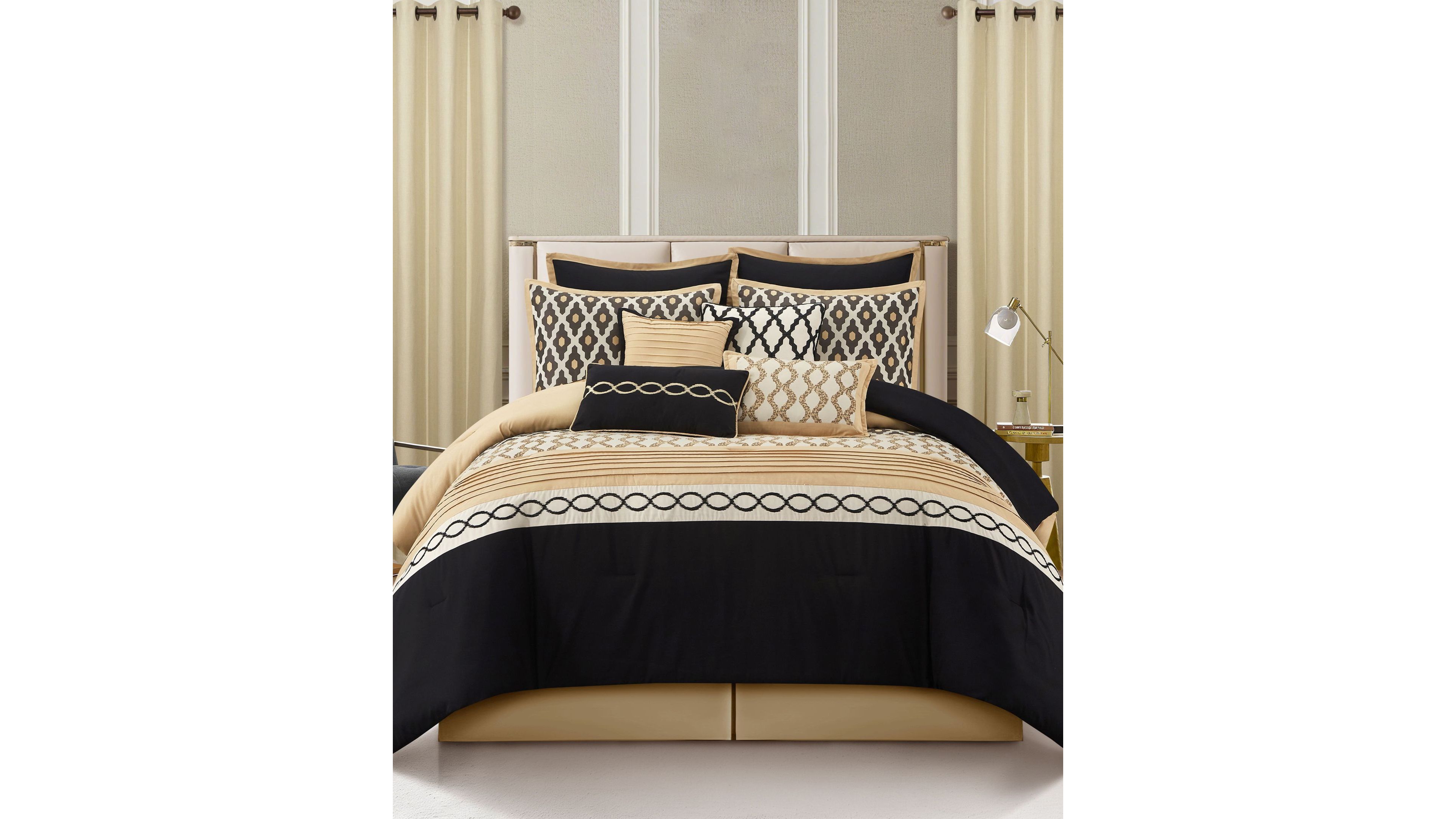 Stratford Park Caval Geometric Patchwork 12-Pc. Comforter Set, Queen