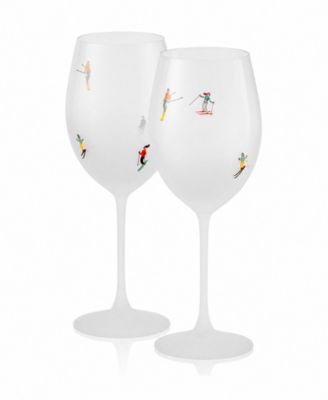 Ski Patrol Wine Goblets, Set of 2