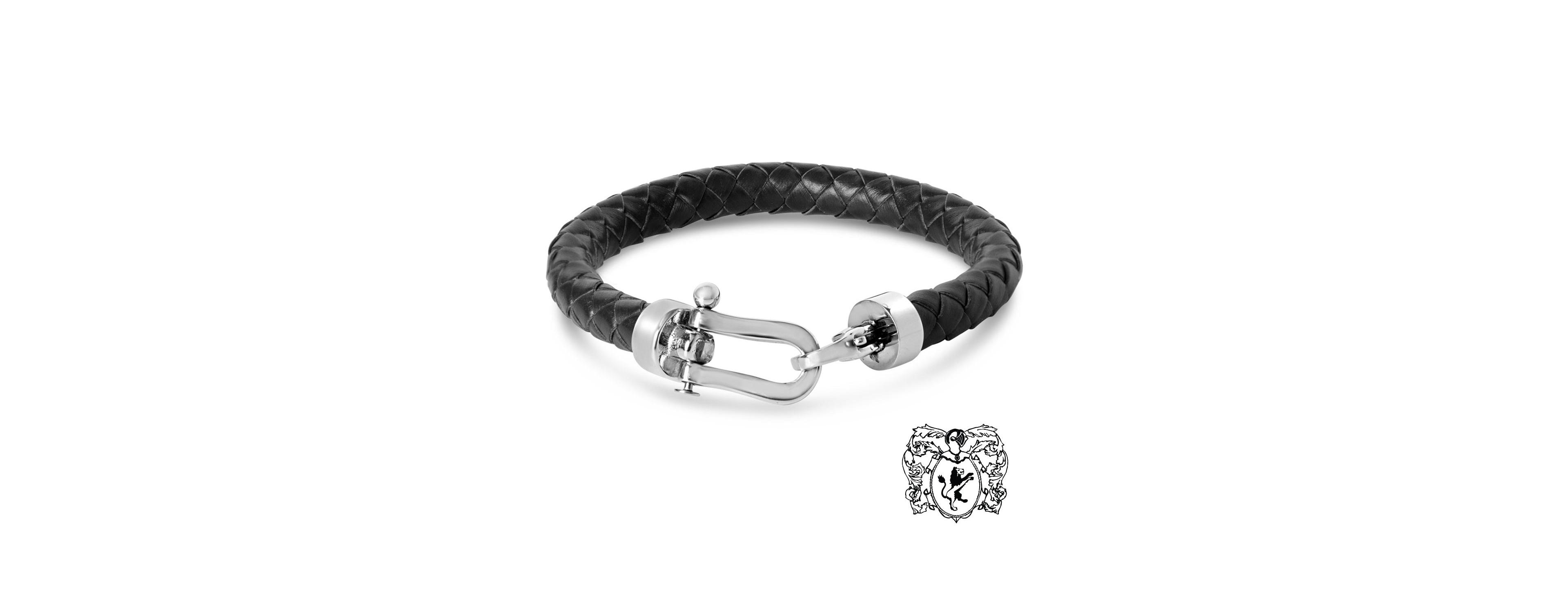 Bruno Magli Men's Chorded Leather Bracelet