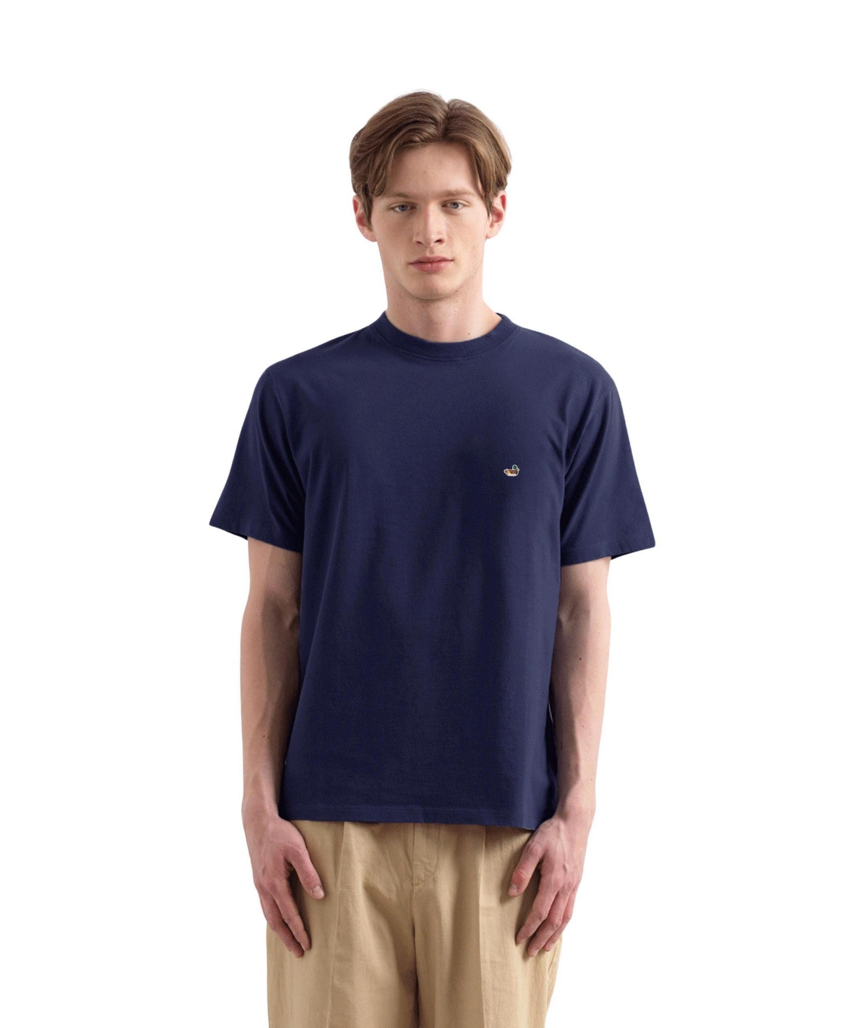 Edmmond Studios Men's Duck Patch Relaxed Fit T-Shirt - Plain navy