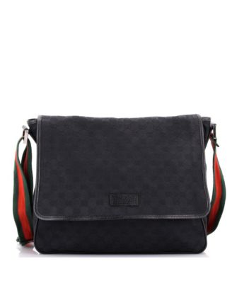 Medium Web Strap Flap Messenger GG Canvas