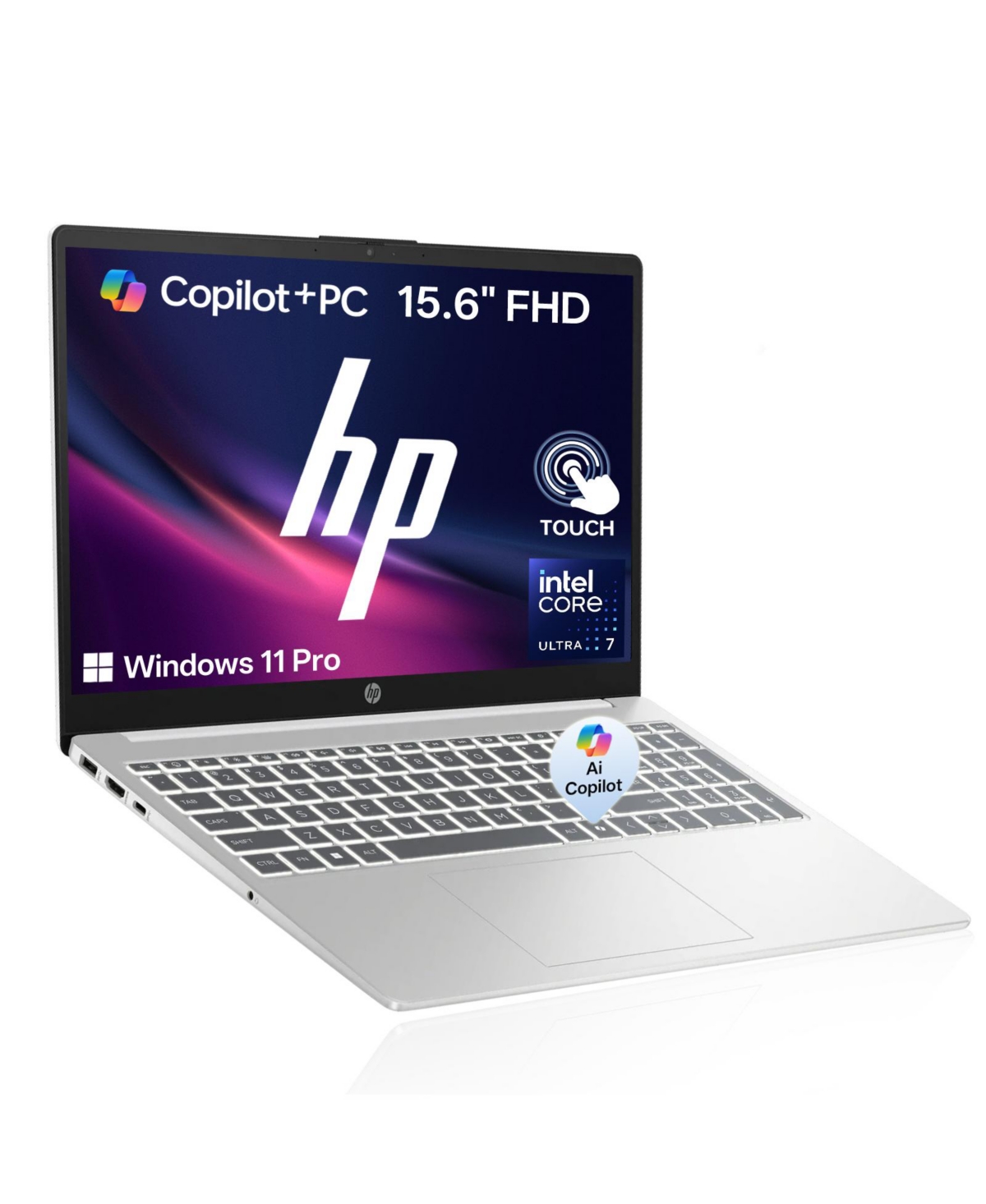 Hp Essential 15.6" Fhd Touchscreen Intel Core Ultra 7 155H Laptop - Silver