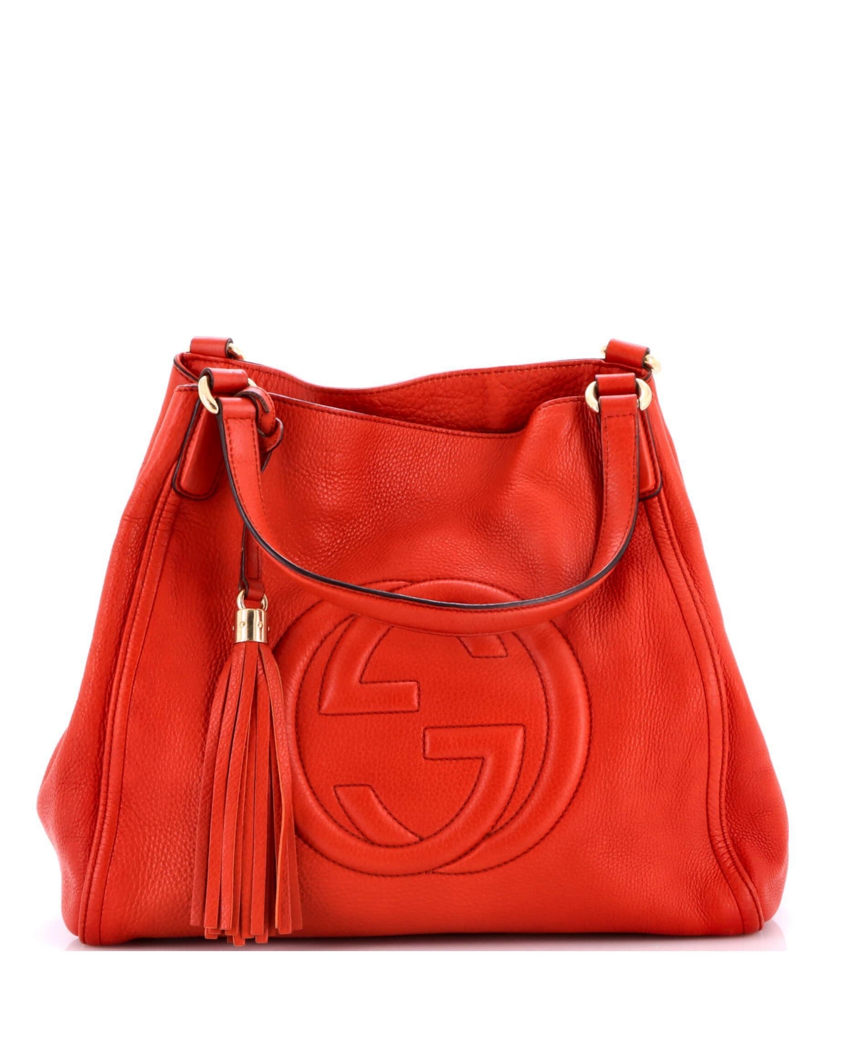 Pre-Owned Gucci Medium Soho Shoulder Bag Leather - Orange