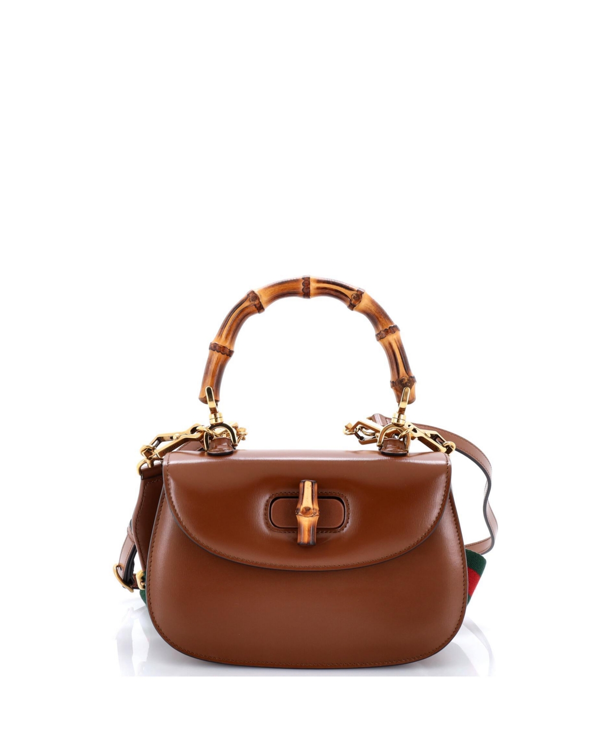 Pre-Owned Gucci Small Bamboo 1947 Top Handle Bag Leather - Brown