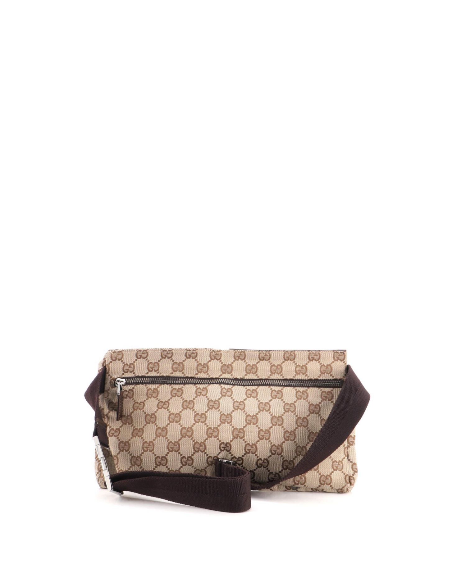 Vintage Double Belt Bag GG Canvas with Leather