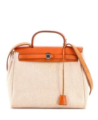 Pre-Owned Hermes PM Herbag Toile and Leather