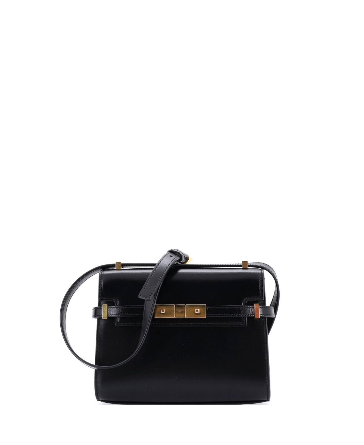 Pre-Owned Saint Laurent Small Manhattan Shoulder Bag Leather - Black
