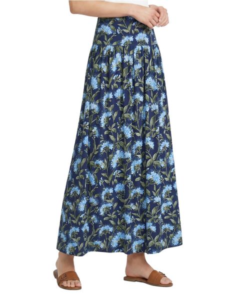 Женская юбка Lands' End Silky Knit Maxi, цвет: Глубокий морской / Синий