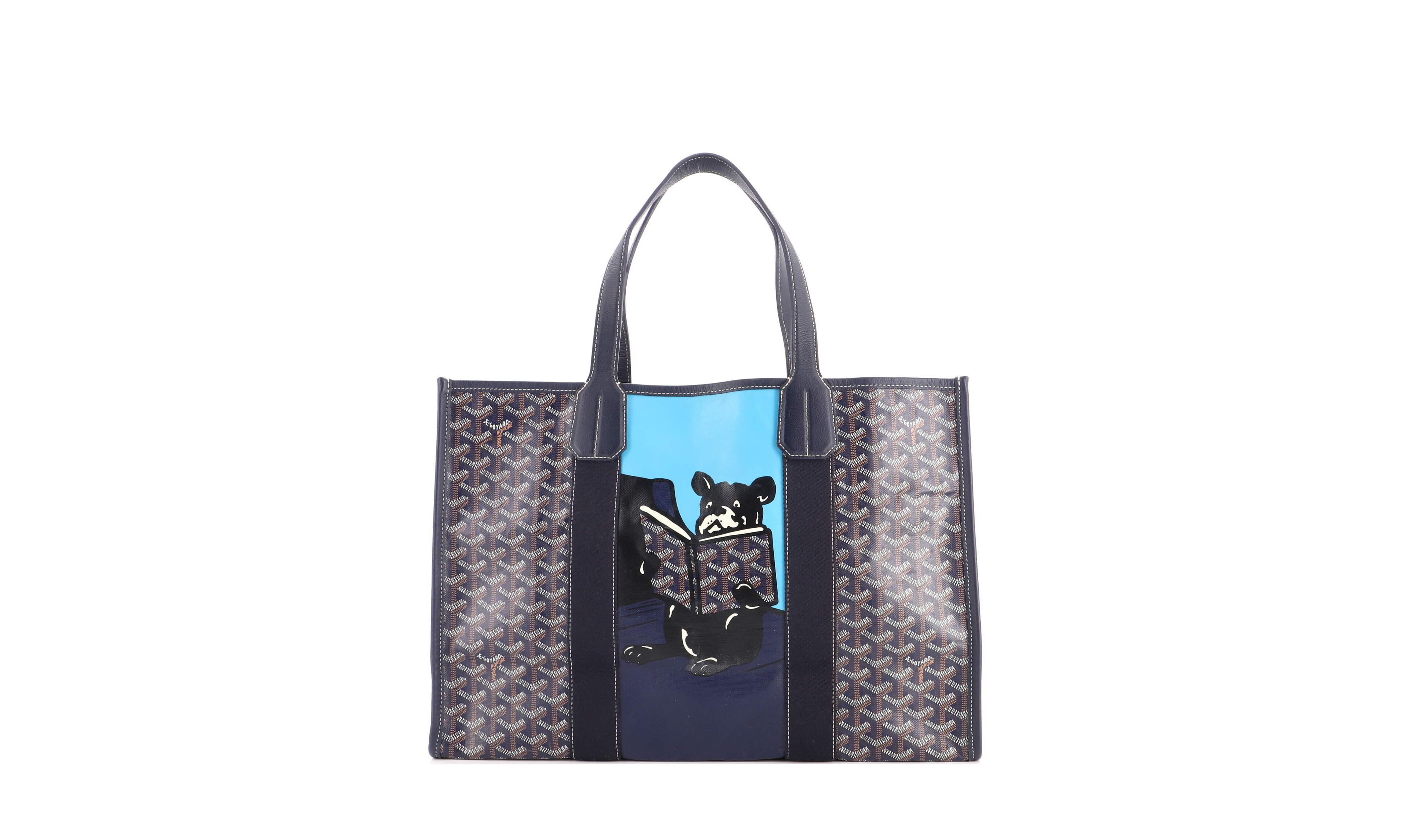 Pre-Owned Goyard Mm Villette Dog Graphic-Print Printed Coated Canvas Tote